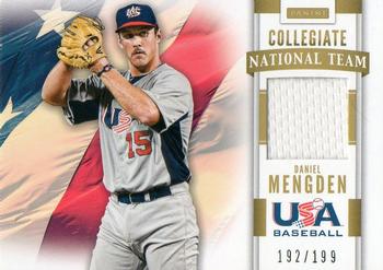 2013 Panini USA Baseball - Collegiate National Team Jerseys #15 Daniel Mengden Front