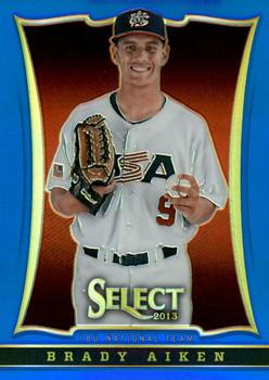 2013 Panini USA Baseball - Select Preview Blue Prizms #25 Brady Aiken Front