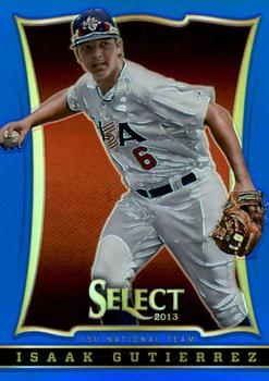 2013 Panini USA Baseball - Select Preview Blue Prizms #49 Isaak Gutierrez Front