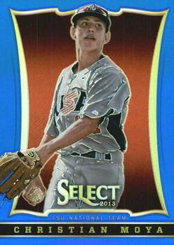 2013 Panini USA Baseball - Select Preview Blue Prizms #52 Christian Moya Front