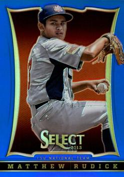 2013 Panini USA Baseball - Select Preview Blue Prizms #59 Matthew Rudick Front