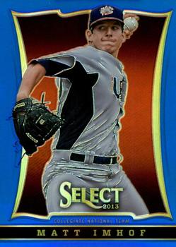 2013 Panini USA Baseball - Select Preview Blue Prizms #77 Matt Imhof Front