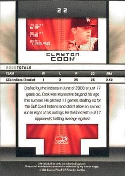 2008 Donruss Elite Extra Edition #22 Clayton Cook Back