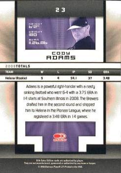 2008 Donruss Elite Extra Edition #23 Cody Adams Back