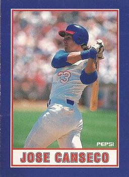 1990 Pepsi Jose Canseco #2 Jose Canseco Front