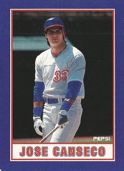 1990 Pepsi Jose Canseco #9 Jose Canseco Front