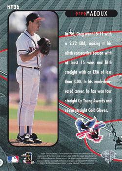1997 Collector's Choice - New Frontier #NF36 Greg Maddux Back