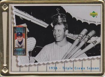 1995 Upper Deck Baseball Heroes Mickey Mantle 5-Card Tin #1 1956 - Triple Crown Season Front