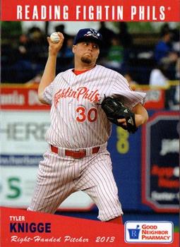 2013 Grandstand Reading Fightin Phils Update #NNO Tyler Knigge Front