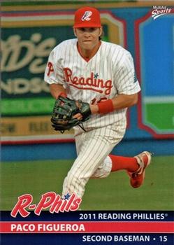 2011 MultiAd Reading Phillies #11 Paco Figueroa Front