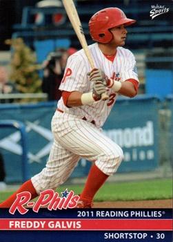 2011 MultiAd Reading Phillies #12 Freddy Galvis Front
