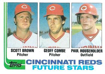 1982 Topps #351 Reds Future Stars (Scott Brown / Geoff Combe / Paul Householder) Front