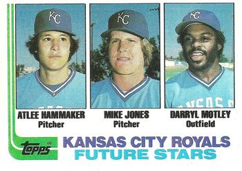 1982 Topps #471 Royals Future Stars (Atlee Hammaker / Mike Jones / Darryl Motley) Front