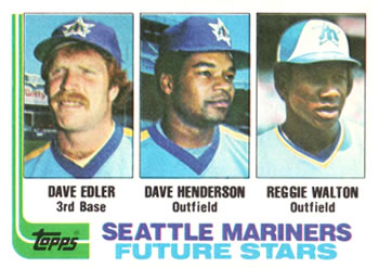 1982 Topps #711 Mariners Future Stars (Dave Edler / Dave Henderson / Reggie Walton) Front