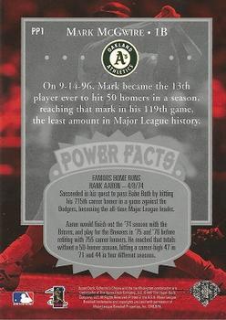 1997 Collector's Choice - Premier Power #PP1 Mark McGwire Back