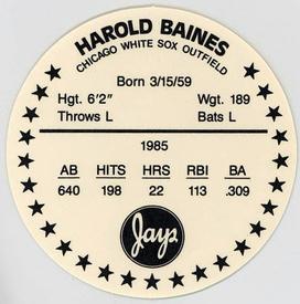 1986 Jays Discs #NNO Harold Baines Back