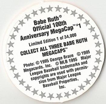 1995 Megacards Babe Ruth - MegaCap #1 Babe Ruth Back