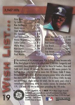 1995 Megacards Ken Griffey Jr. Wish List #19 Ken Griffey Jr. Back