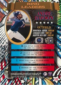 1995 Stadium Club - Ring Leaders Members Only #10 Andre Dawson Back