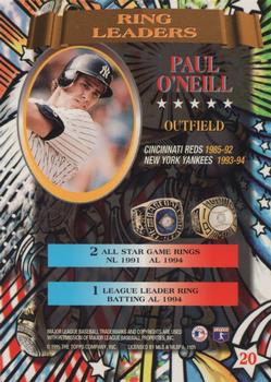 1995 Stadium Club - Ring Leaders Members Only #20 Paul O'Neill Back
