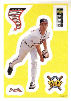 1997 Collector's Choice - Stick'Ums (Hobby) #23 Greg Maddux Front