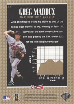 1997 Collector's Choice - Toast of the Town #T3 Greg Maddux Back