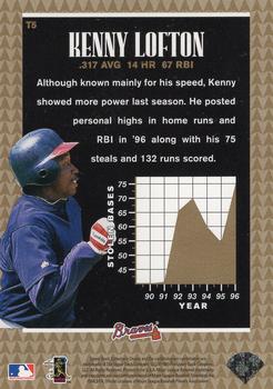 1997 Collector's Choice - Toast of the Town #T5 Kenny Lofton Back