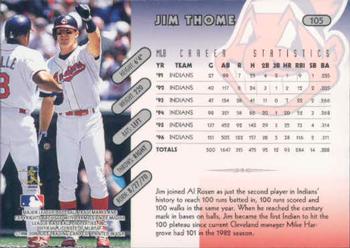 1997 Donruss #105 Jim Thome Back