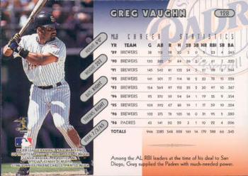 1997 Donruss #128 Greg Vaughn Back
