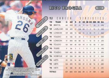 1997 Donruss #153 Rico Brogna Back