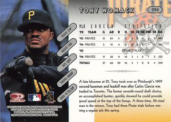 1997 Donruss #394 Tony Womack Back
