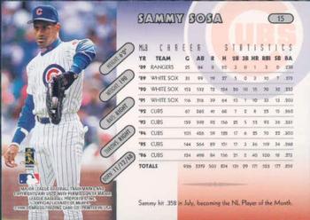 1997 Donruss #15 Sammy Sosa Back