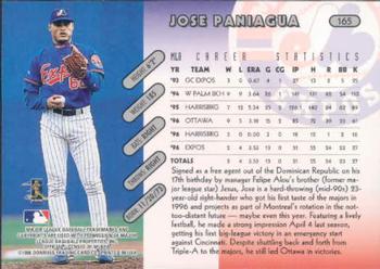 1997 Donruss #165 Jose Paniagua Back