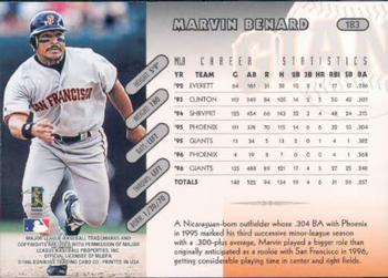 1997 Donruss #183 Marvin Benard Back