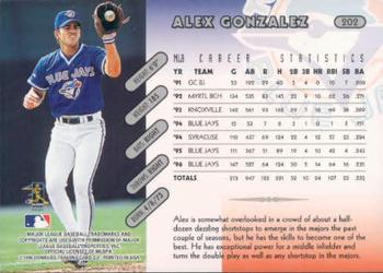 1997 Donruss #202 Alex Gonzalez Back