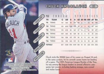 1997 Donruss #25 Chuck Knoblauch Back
