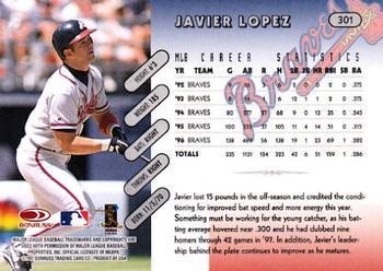 1997 Donruss #301 Javier Lopez Back