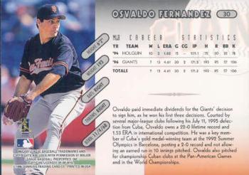 1997 Donruss #30 Osvaldo Fernandez Back