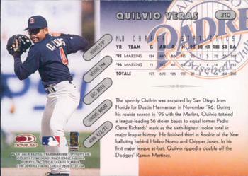 1997 Donruss #310 Quilvio Veras Back