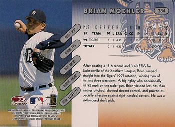 1997 Donruss #384 Brian Moehler Back