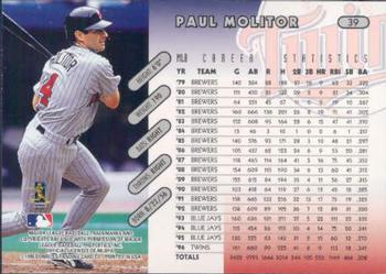 1997 Donruss #39 Paul Molitor Back