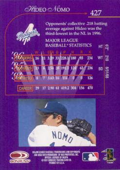 1997 Donruss #427 Hideo Nomo Back