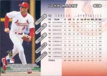 1997 Donruss #90 John Mabry Back