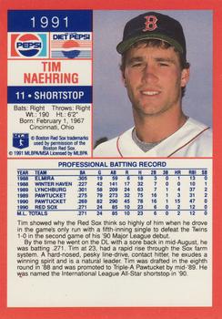 1991 Pepsi Boston Red Sox #NNO Tim Naehring Back