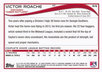 2014 Topps Pro Debut #44 Victor Roache Back