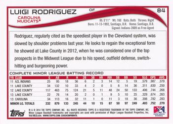 2014 Topps Pro Debut #84 Luigi Rodriguez Back