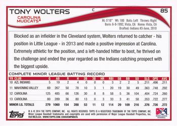 2014 Topps Pro Debut #85 Tony Wolters Back