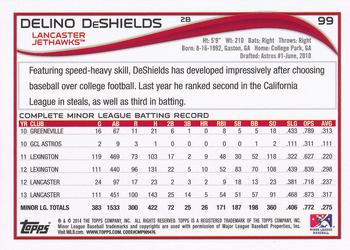 2014 Topps Pro Debut #99 Delino DeShields Back