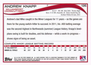 2014 Topps Pro Debut #135 Andrew Knapp Back