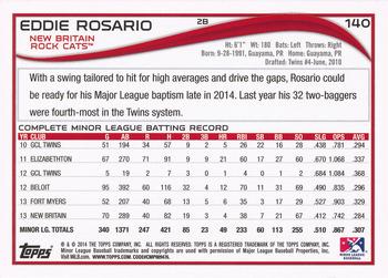 2014 Topps Pro Debut #140a Eddie Rosario Back